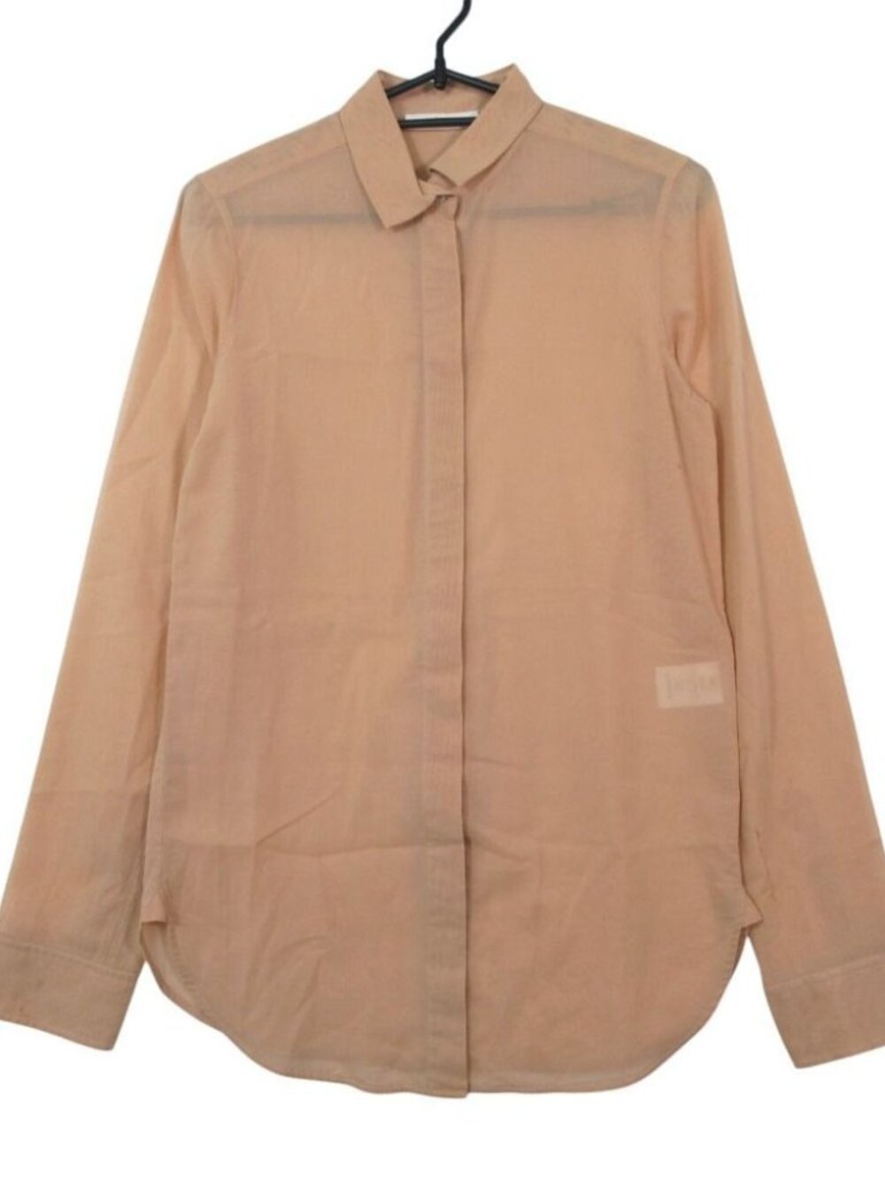 Celine by Phoebe Philo Era Sheer Shirt Blouse Top 36 S Beige